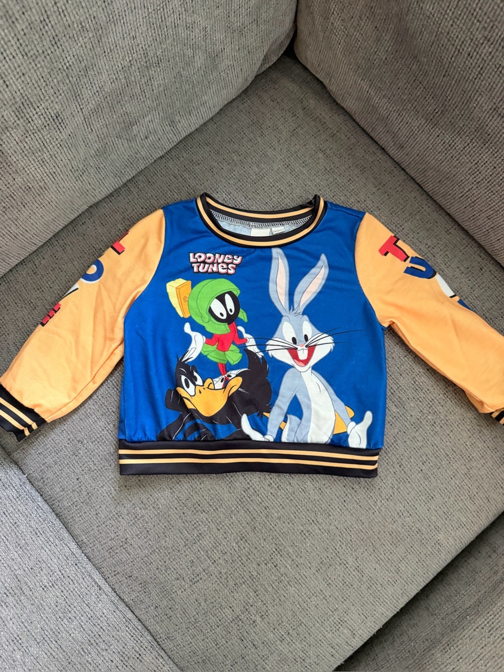 Warner Bros. Blue & Yellow Looney Tunes Kids Pullover Sweatshirt